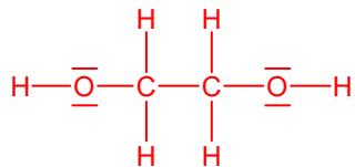 Estructura de Lewis del etilenglicol