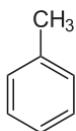 Estructura química del tolueno