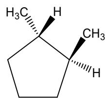 Isómero cis del 1,2-dimetilciclopentano.