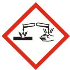 Pictograma de seguridad de sustancia corrosiva