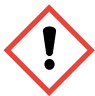 Pictograma de peligro: signo de exclamación negro sobre fondo blanco dentro de un rombo rojo.