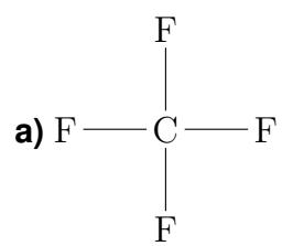Estructura de la especie a) CF4