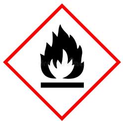 Pictograma de seguridad GHS02 que indica sustancia inflamable.