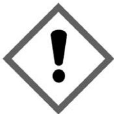 Pictograma 3: Signo de exclamación (irritante/tóxico)