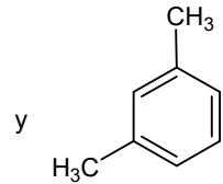 Estructura química del compuesto C2: 1,3-dimetilbenceno (m-xileno).