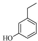 Estructura química del 3-etilfenol
