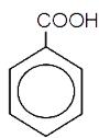 Estructura química del ácido benzoico