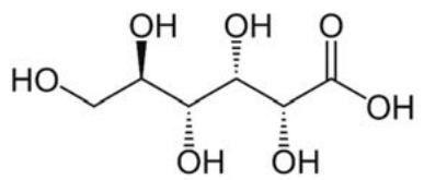 Fórmula química del ácido glucónico