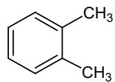 Estructura química del compuesto C1: 1,2-dimetilbenceno (o-xileno).