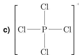 Estructura de la especie c) [PCl4]+