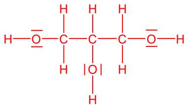 Estructura de Lewis del glicerol