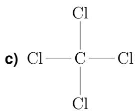 Estructura de Lewis del tetracloruro de carbono