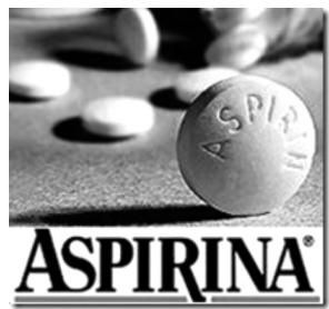 Imagen publicitaria de comprimidos de aspirina
